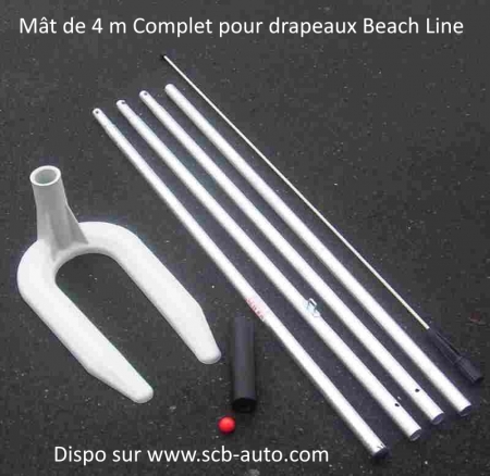  Drapeaux Hybride Beach Xxl / Mât + Voile Hybride Votre Plv Auto