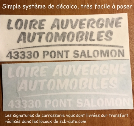  Signatures de Coffre Vo Adhésif Garage Nom sur Véhicule Autocollants Vo Plv Auto