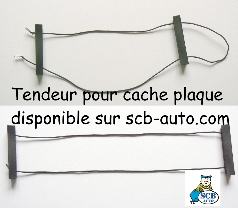 Support de cache plaque d'immatriculation élastique