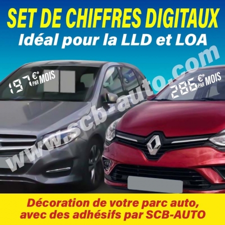  - 25% sur Sets de Chiffres Digitaux Xxl Prix Laser Plv Auto Pour Lld et Loa