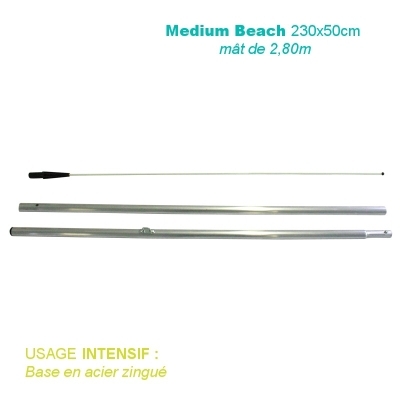 ☞ Plv Auto: Mât de Parking Beach Line Vo Vn Porte Drapeaux Plume Winflag 