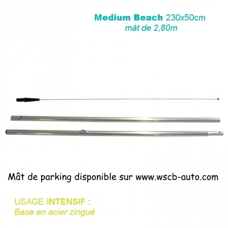 ☞ Plv Auto: Mât de Parking Beach Line Vo Vn Porte Drapeaux Plume Winflag 