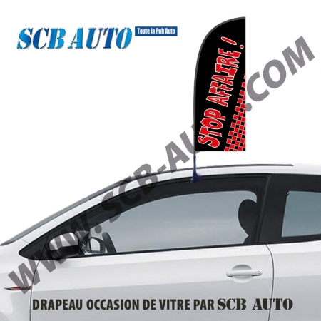  Plv Auto à - 40% Drapeaux Occasion Signalétique Auto Animation parc Auto