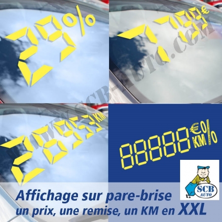 ☞ - 20% sur Prix Laser pour Vo Vn Affichage sur Pare-brise Plv Auto Pub Auto Etiquettes Vo