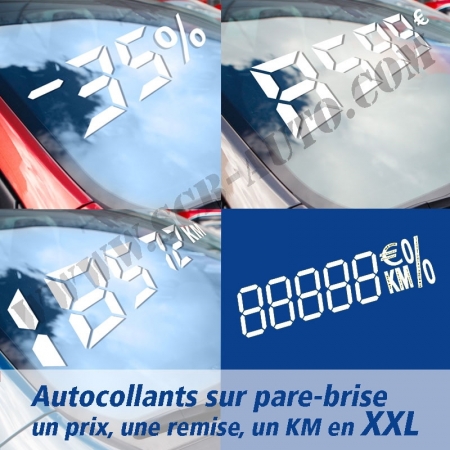 Plv Auto: Set de Chiffres Digitaux Adhésifs pour Afficher prix de Vo Autocollants 