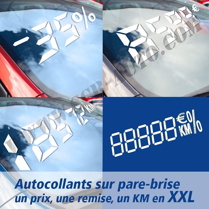 Plv Auto: Set de Chiffres Digitaux Adhésifs pour Afficher prix de