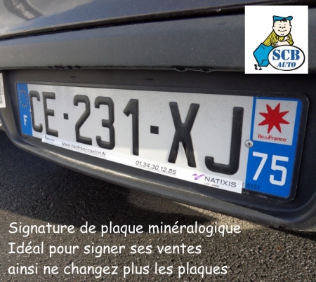  Plv Auto: La Signature de Plaque Minéralogique Adhésifs Vo et Stickers Vo 