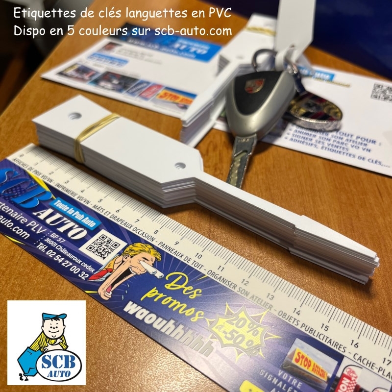 200 étiquettes De Clés De Voiture En Papier Synthétique – Écologique Et Avec 4 Stylos Offerts
