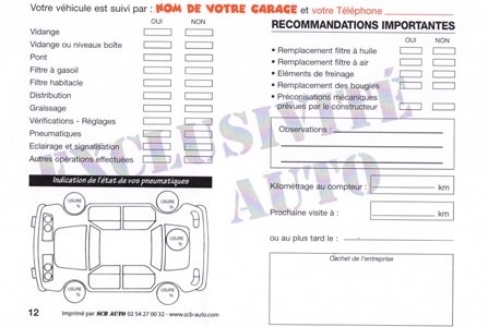  - 29% sur Carnets auto-garantie Carnet de Garantie Vo Vn Garantie de véhicule 