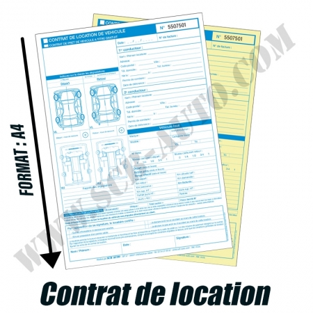 ☞ Contrat de Location Voiture à Titre Gratuit Contrat Prêt de Véhicule