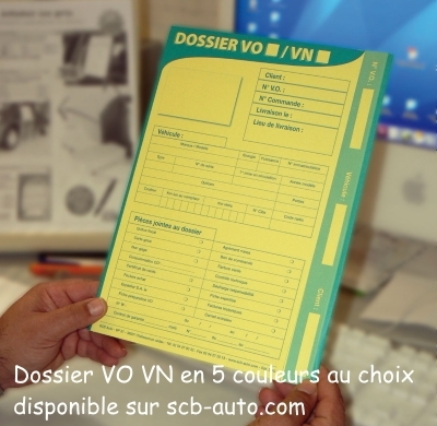  - 20% Dossier véhicule d'occasion Dossiers Vo Pochette Vo  Enveloppe Vo