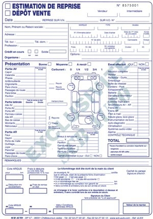  Fiche Estimation Reprise Vo Mandat Dépot Vente Certificat de Reprise Véhicule