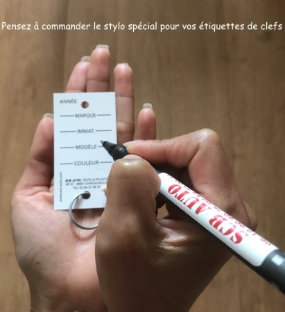 Plv Auto  - 30% Etiquettes de Clefs Vo Vn Porte Clés Vo Etiquettes de Clés Vo 