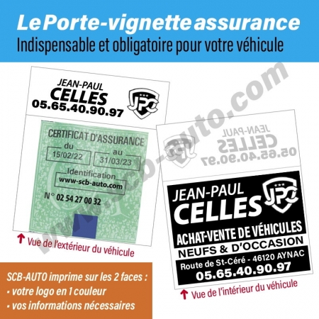 Plv Auto à - 30% sur Porte Vignette d'Assurance Personnalisé Etui porte vignette assurance 