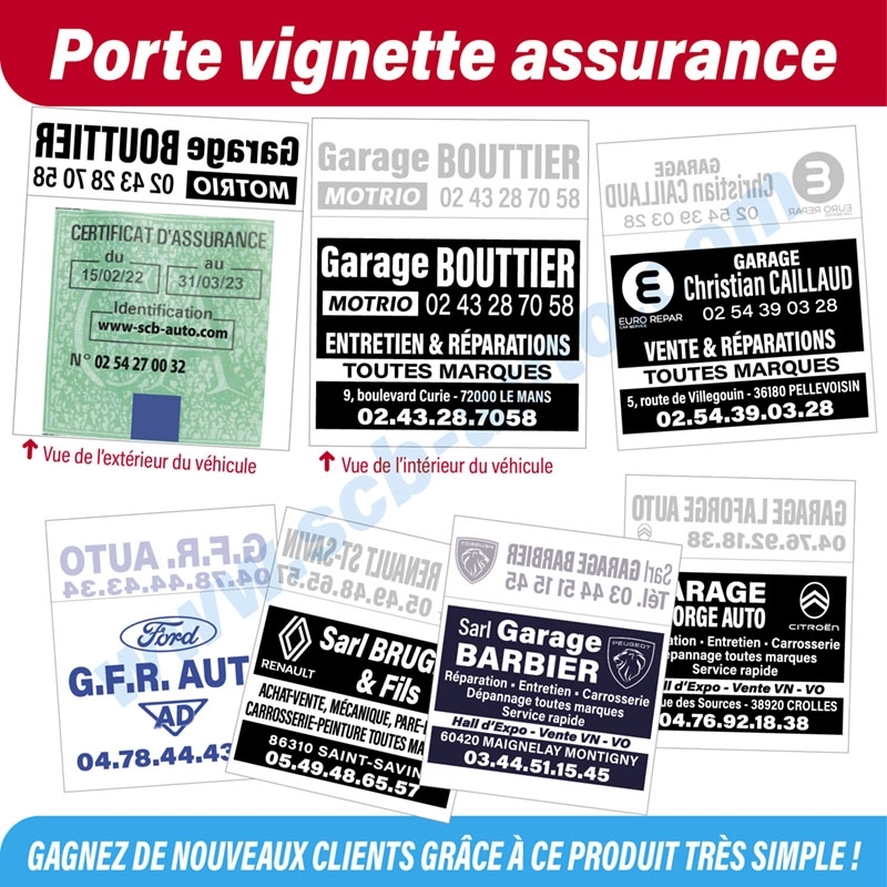 Plv Auto à - 30% sur Porte Vignette d'Assurance Personnalisé Etui