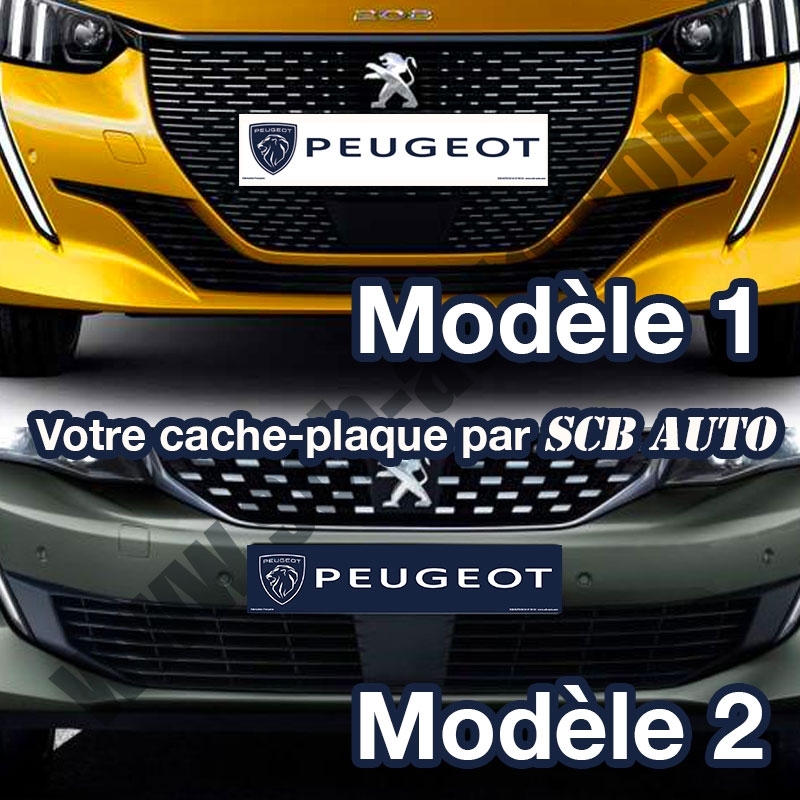 Cache plaque Peugeot Sport Noir Version PVC expansé - STICK AUTO