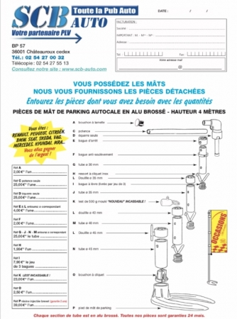  SAV sur Plv Auto Pièces Détachées de Mâts pour Vo Réparer Ses Mâts 