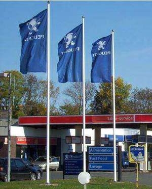 Mât grande hauteur sans potence mât de parking grande hauteur mâts de parking pavillon occasion ou neuf drapeau occasion ou neuf oriflamme pour concession