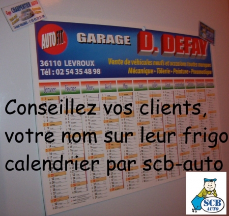  Plv Auto Calendriers A4 Pub Auto Personnalisée Calendrier à son nom garage