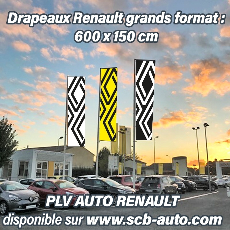 Mât + pied Drapeau PUBLICITAIRE pour Concessionaire AUTO - SIGMA