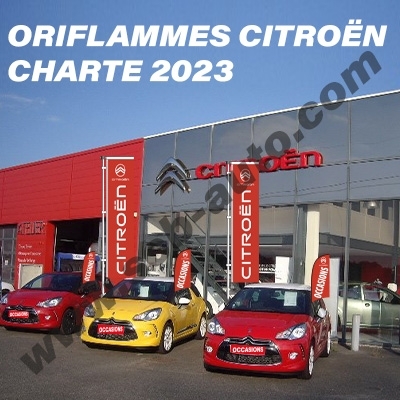  Drapeaux Citroën 2025 Pavillons Citroën Oriflammes Citroën Plv Auto Citroën
