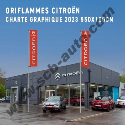  En stock: Drapeaux Citroën XXL Pavillons Citroën et Oriflammes Citroën 2025