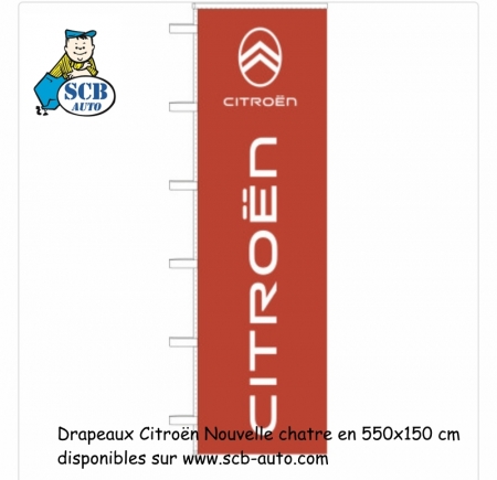  En stock: Drapeaux Citroën XXL Pavillons Citroën et Oriflammes Citroën 2025