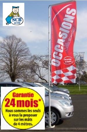 ☞ Mat + drapeau Occasion La Plv Auto ***** Mât + Drapeaux Voiture Occasion 