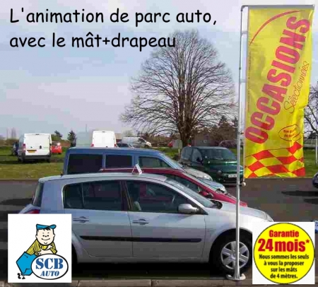 ☞ Mat + drapeau Occasion La Plv Auto ***** Mât + Drapeaux Voiture Occasion 