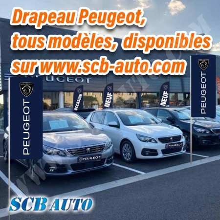  Drapeau PEUGEOT Plv Auto Drapeaux Lion 2022 Pavillons Peugeot Oriflamme 