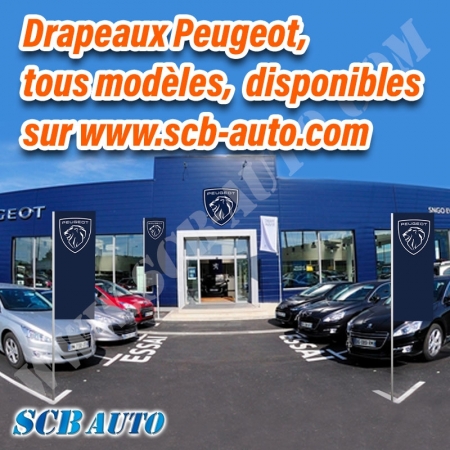  Drapeau PEUGEOT Plv Auto Drapeaux Lion 2022 Pavillons Peugeot Oriflamme 