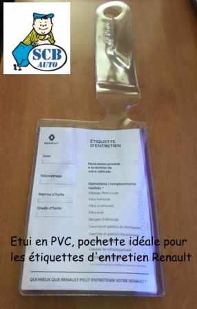  Etiquettes de Vidanges Fiche de Révision du Vo Etiquettes Réparation + Pochette Pvc