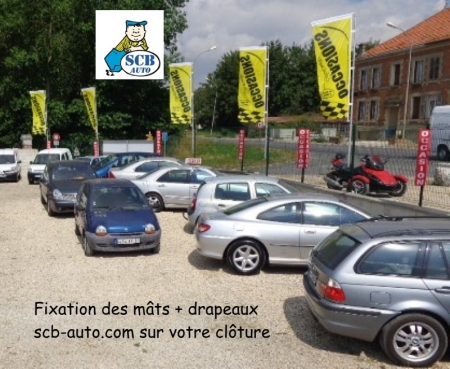  -50% Pack de 3 Drapeaux Occasion Pavillons Vo Oriflammes Voiles pour l'Auto