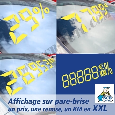  - 20% sur Sets de Chiffres Digitaux Xxl Adhésifs de Pare-Brise Etiquettes Vo Vn