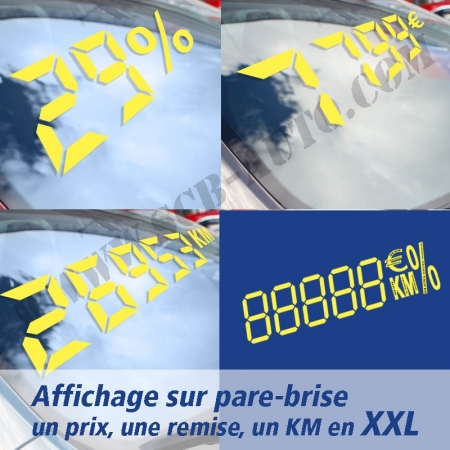  - 20% sur Sets de Chiffres Digitaux Xxl Adhésifs de Pare-Brise Etiquettes Vo Vn