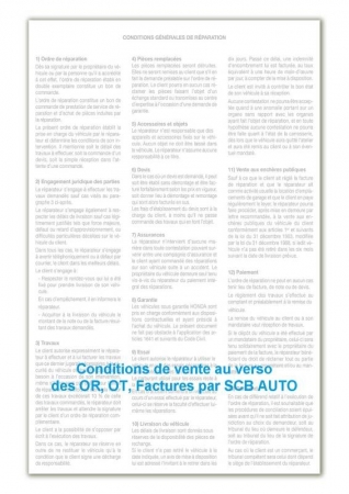  Ordre de Réparation Vo et Vn Or Ot Ordre de Travail Factures 2 feuilles Plv Auto