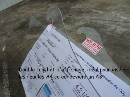  Affiche de Prix Rétroviseur A3 Vendeur Muet Porte Prix Vo Vn Plexi de Prix