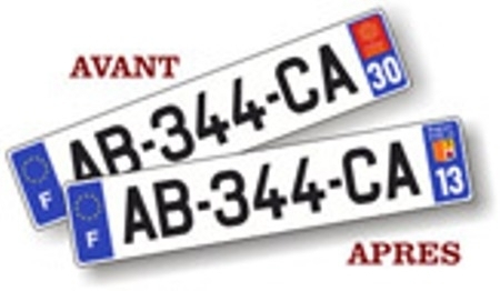 ☞ Stickers Régions Autocollants Région Adhésifs Département Pour Plaque Vo Vn
