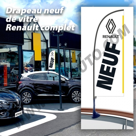  Drapeaux Renault pour Vitre Mat+Drapeau de Vitre Renault Plv Auto Renault