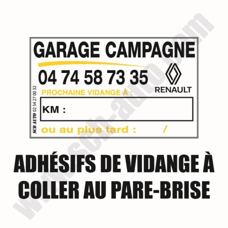  Etiquettes de Vidange à mon Nom Adhésif Vidange Autocollant Etiquettes Garage