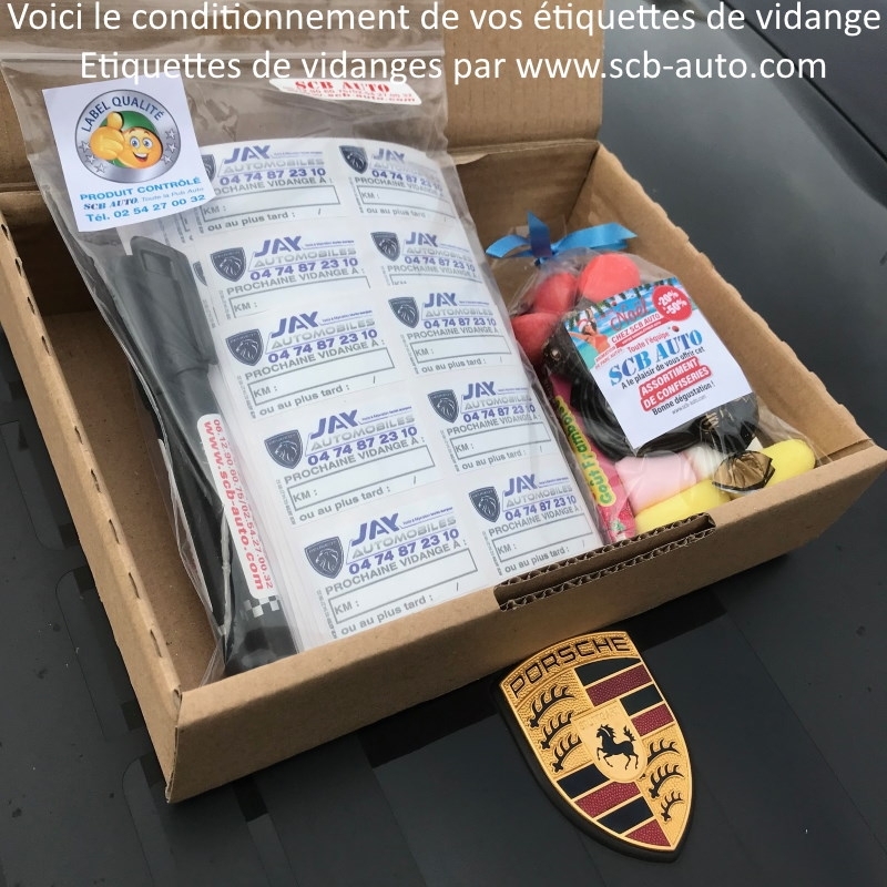 Britpart - etiquette de vidange - SERVICE STICKER