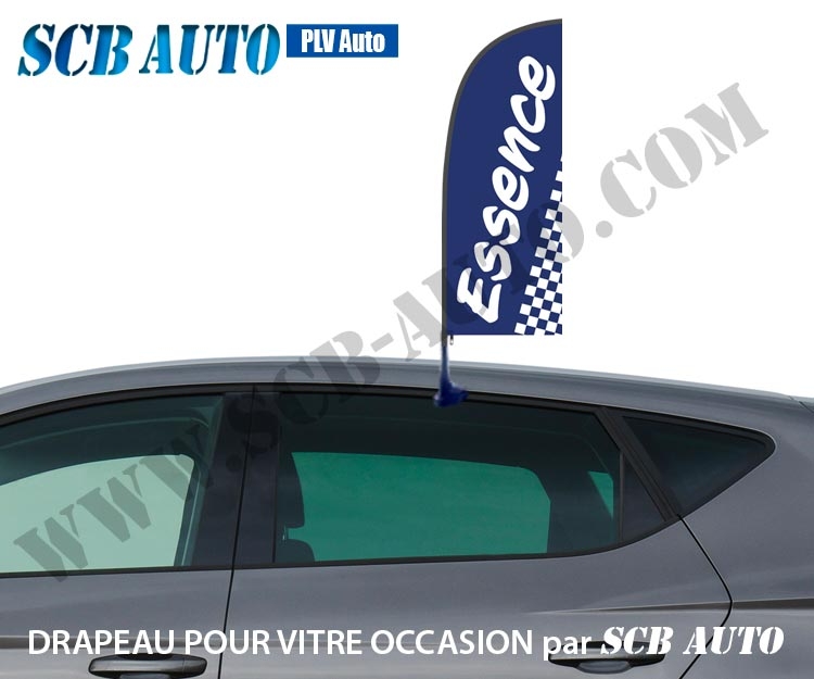 Drapeau Occasion sur Vitre Signalétique Automobile Drapeau Bleu/ blanc — photo 4