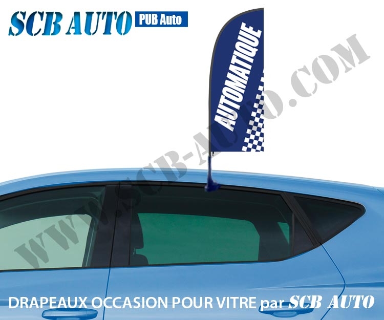 Drapeau Occasion sur Vitre Signalétique Automobile Drapeau Bleu/ blanc — photo 9