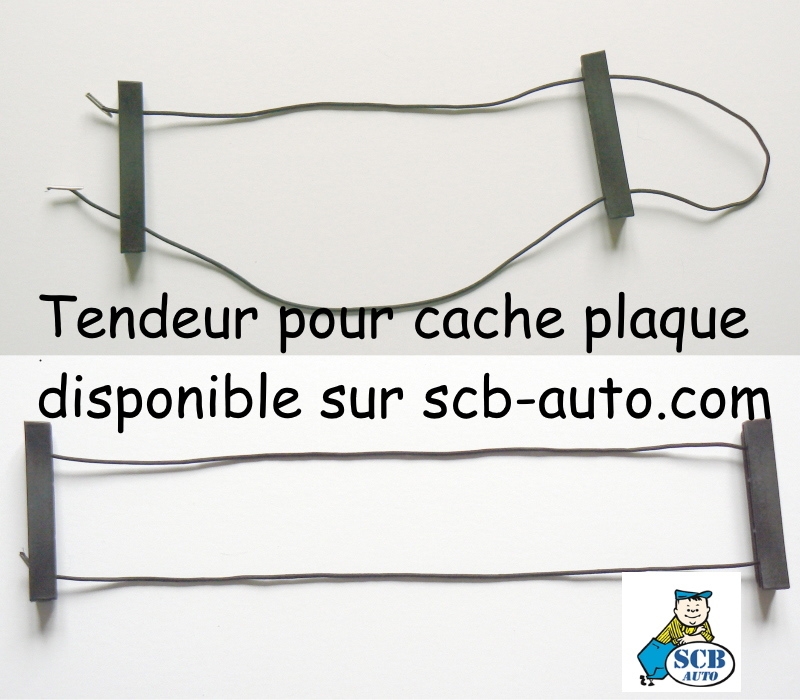 Fixateur Cache Plaque minéralogique Elastique attache plaque immatriculation — photo 3