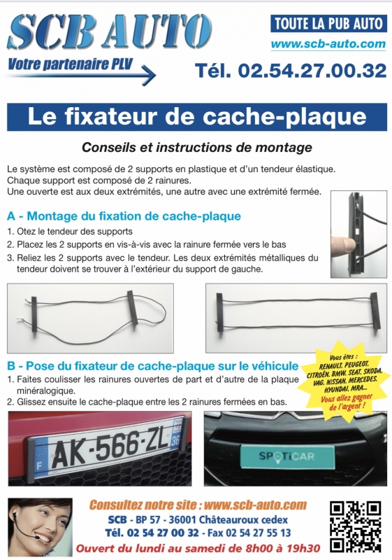 Fixateur Cache Plaque minéralogique Elastique attache plaque immatriculation — photo 5