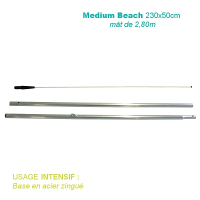 Mât de parking Beach Line en 3 m complet
