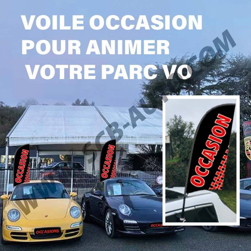 Drapeau Occasion sur Vitre Plv Automobile et voiles Noir Rouge — photo 2