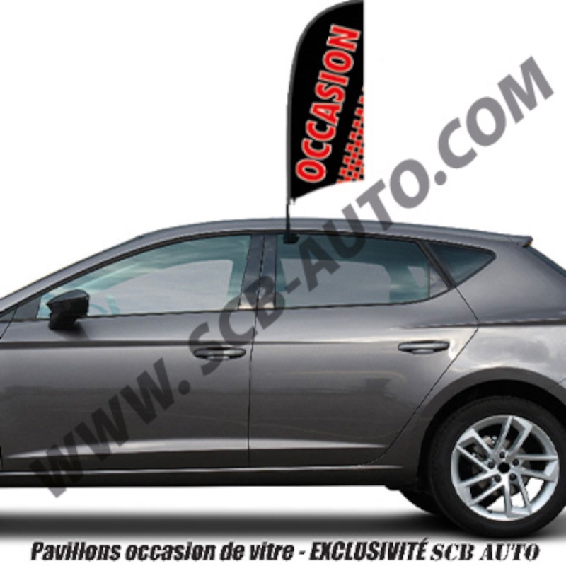 Drapeau Occasion sur Vitre Plv Automobile et voiles Noir Rouge — photo 3