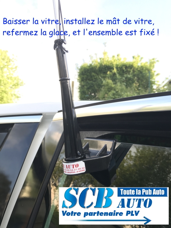 Drapeau Occasion sur Vitre Plv Automobile et voiles Noir Rouge — photo 4