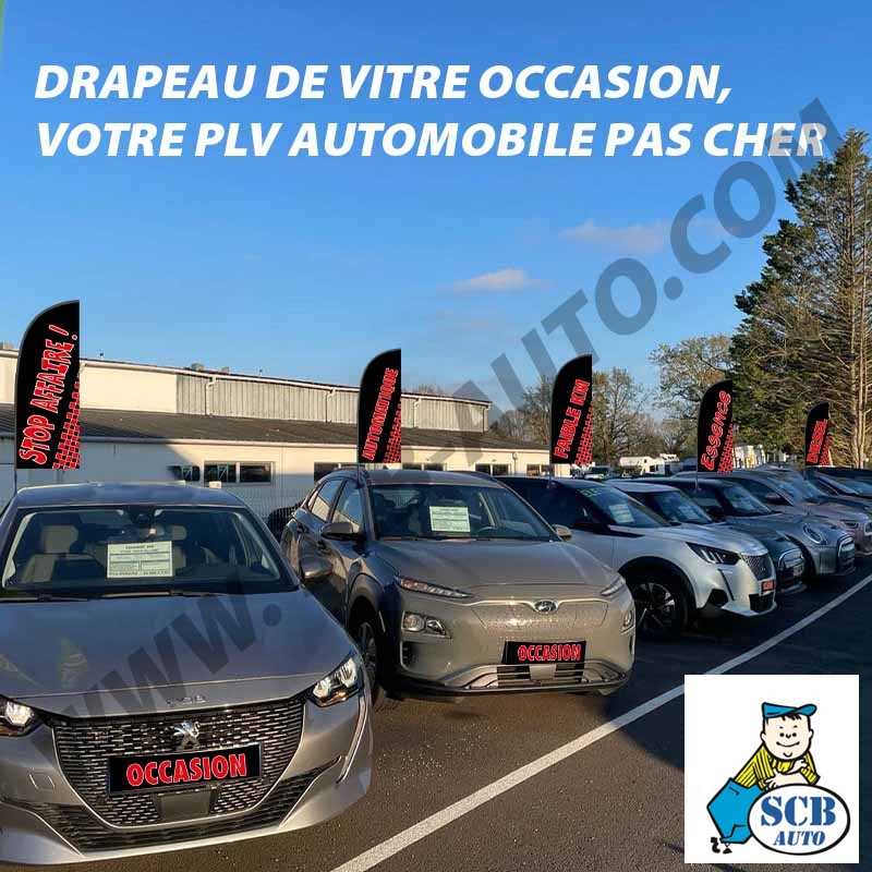 Drapeau Occasion sur Vitre Plv Automobile et voiles Noir Rouge — photo 5